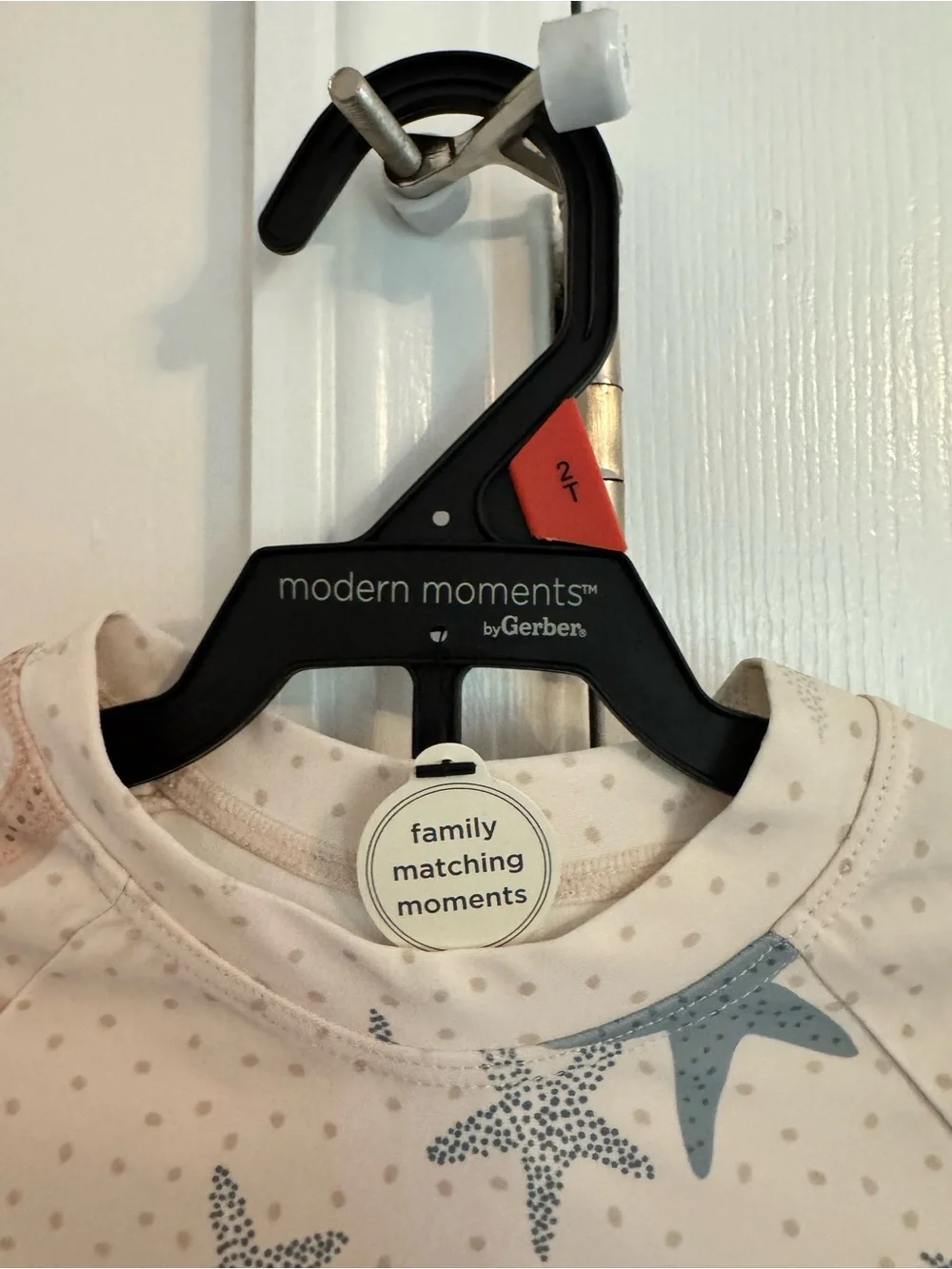 Modern Moments Kids Long Sleeve Swim Suit - Starfish Print, Cream & Blue